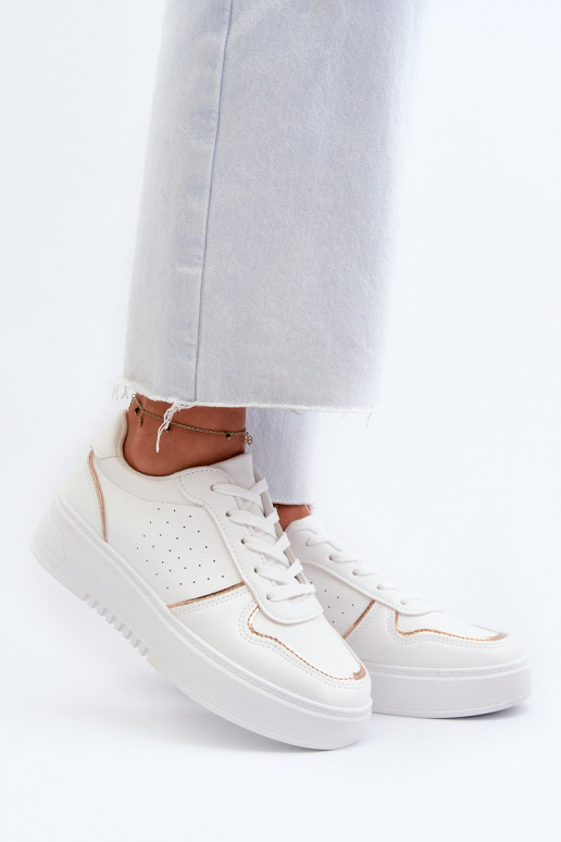 Sneakers modeļa apavi ar platformu baltas krāsas Tessama Sneakers modeļa apavi ar platformu baltas krāsas Tessama