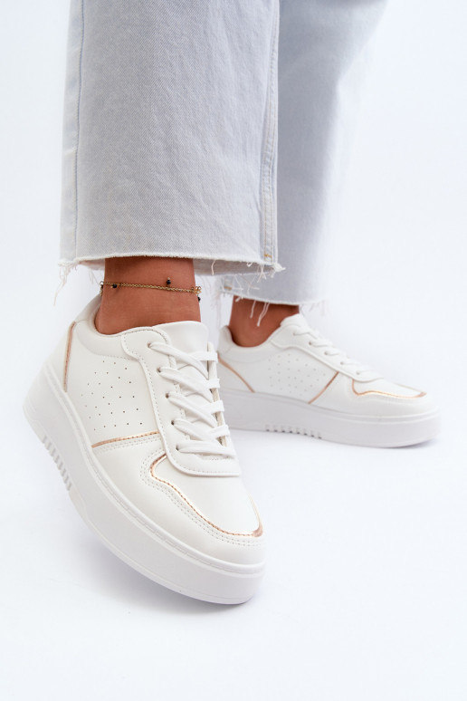 Sneakers modeļa apavi ar platformu baltas krāsas Tessama Sneakers modeļa apavi ar platformu baltas krāsas Tessama
