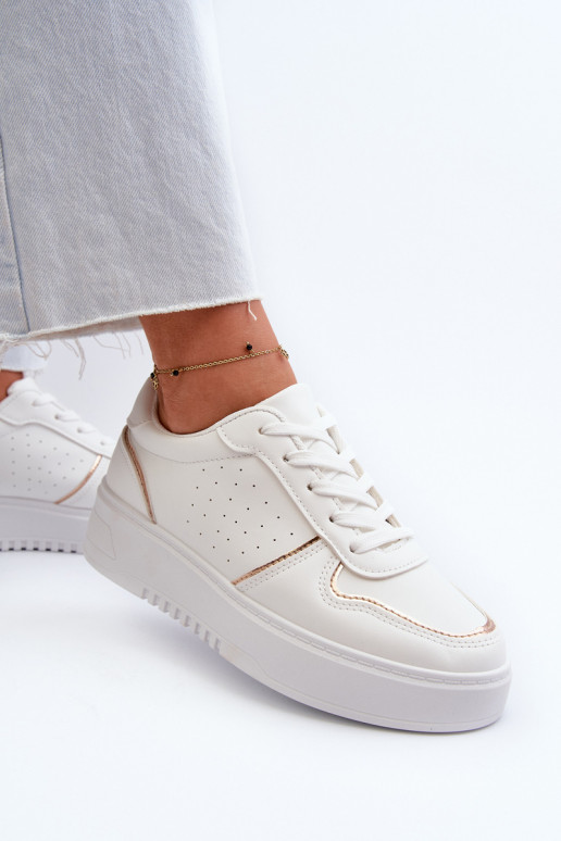 Sneakers modeļa apavi ar platformu baltas krāsas Tessama Sneakers modeļa apavi ar platformu baltas krāsas Tessama