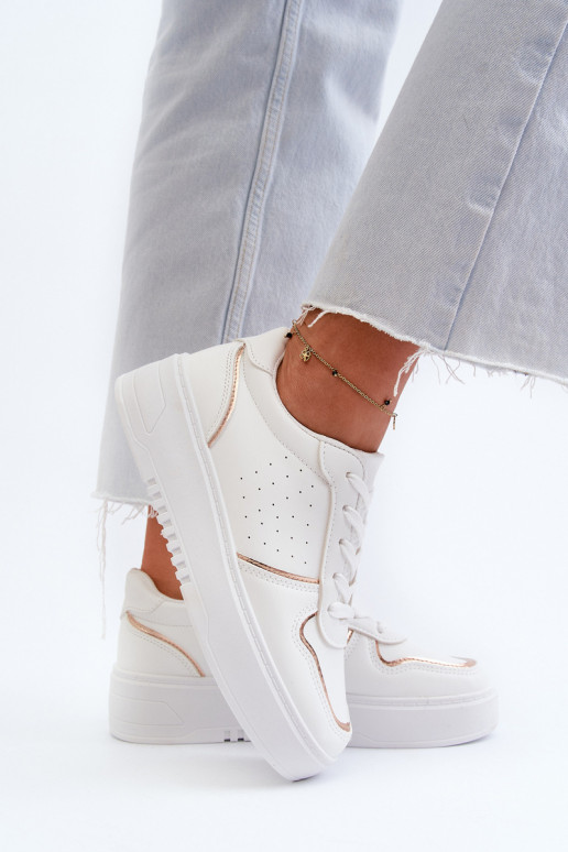 Sneakers modeļa apavi ar platformu baltas krāsas Tessama Sneakers modeļa apavi ar platformu baltas krāsas Tessama