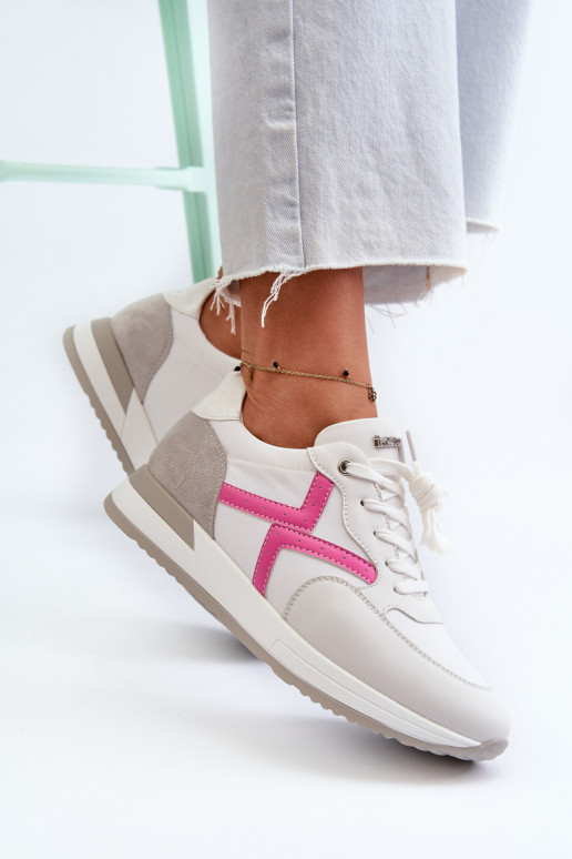 Sneakers modeļa apavi ar platformu INBLU IN000362 baltas krāsas