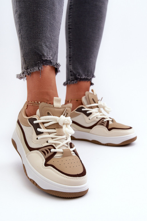 Sneakers modeļa apavi ar platformu brūnas krāsas Etnaria Sneakers modeļa apavi ar platformu brūnas krāsas Etnaria