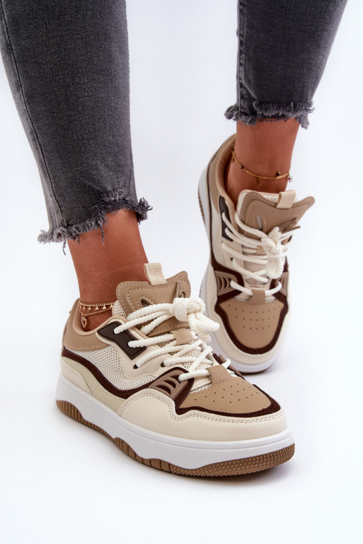 Sneakers modeļa apavi ar platformu brūnas krāsas Etnaria Sneakers modeļa apavi ar platformu brūnas krāsas Etnaria