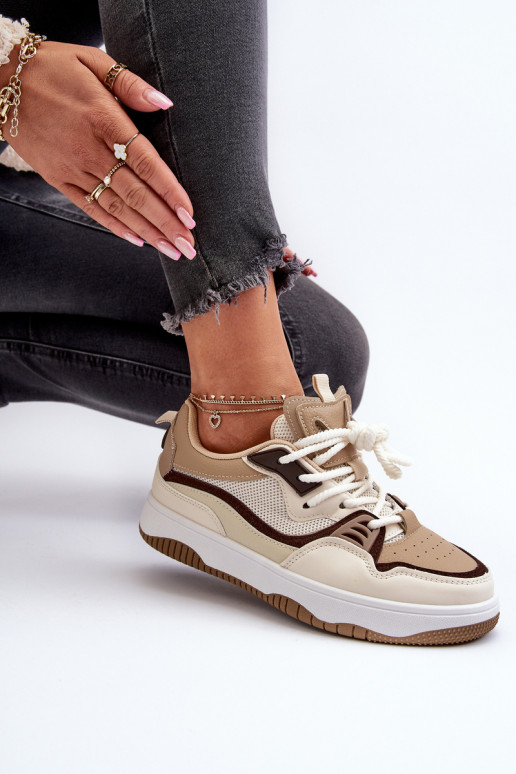 Sneakers modeļa apavi ar platformu brūnas krāsas Etnaria Sneakers modeļa apavi ar platformu brūnas krāsas Etnaria