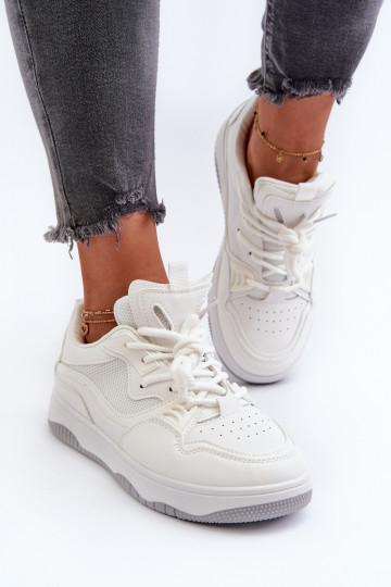 Sneakers modeļa apavi ar platformu baltas krāsas Etnaria