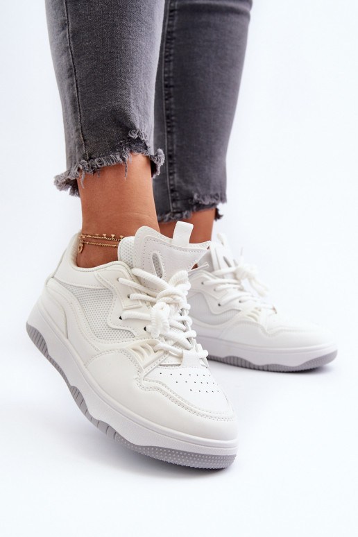 Sneakers modeļa apavi ar platformu baltas krāsas Etnaria Sneakers modeļa apavi ar platformu baltas krāsas Etnaria