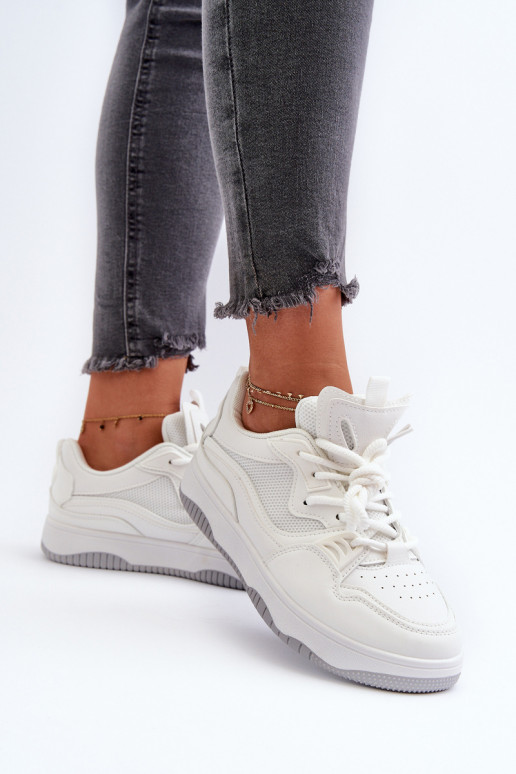 Sneakers modeļa apavi ar platformu baltas krāsas Etnaria Sneakers modeļa apavi ar platformu baltas krāsas Etnaria