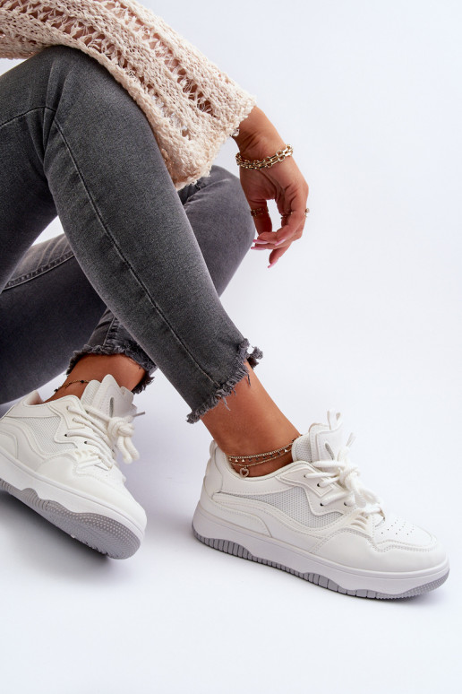 Sneakers modeļa apavi ar platformu baltas krāsas Etnaria Sneakers modeļa apavi ar platformu baltas krāsas Etnaria
