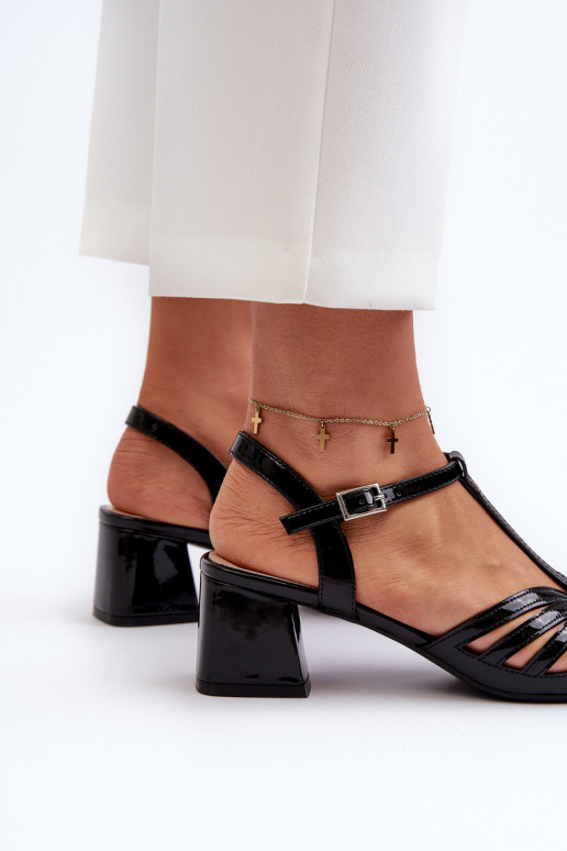 Laque  Elegantas augstpapēžu sandales Sergio Leone SK880 Melns