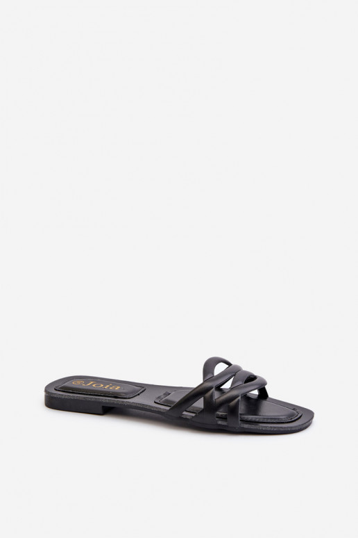 sieviešu čības Eko   ar platiem papēžiem Melns Moldela