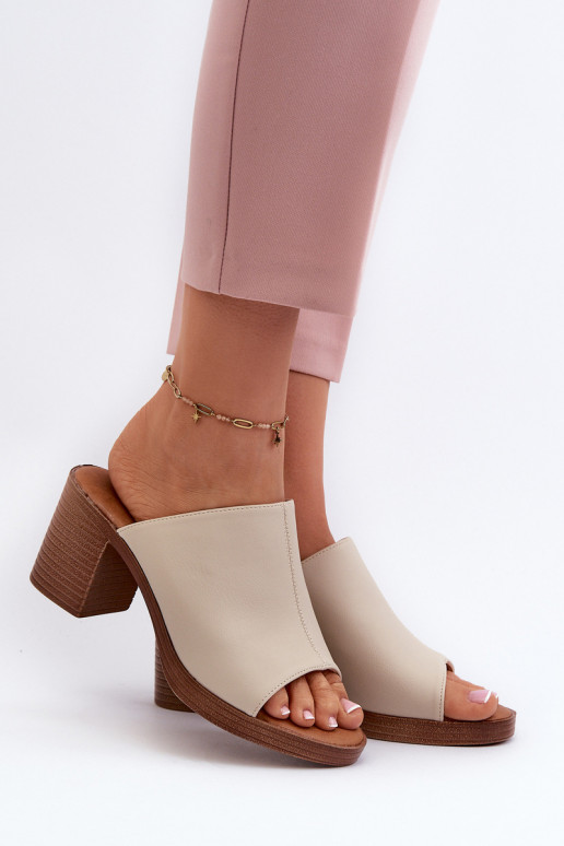 Eleganta stila  sieviešu čības ar papēdi smilšu krāsas Varnila