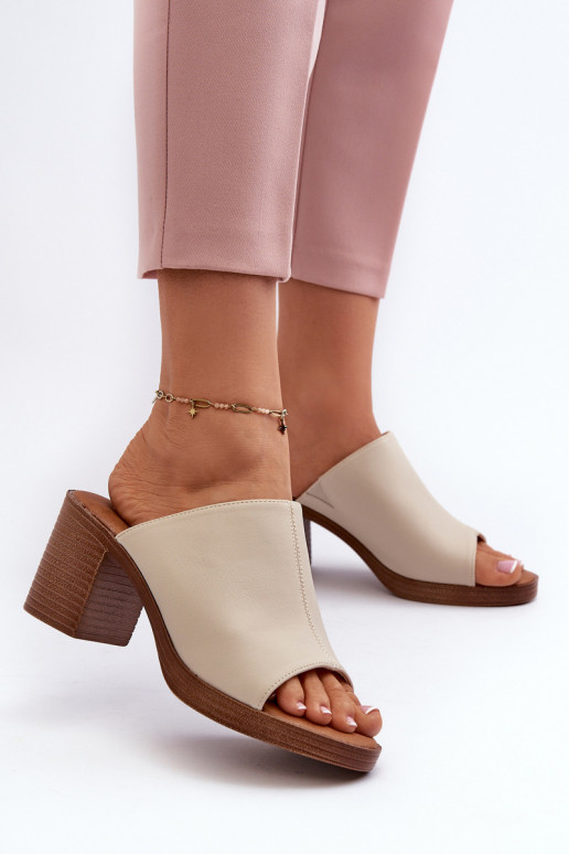 Eleganta stila  sieviešu čības ar papēdi smilšu krāsas Varnila