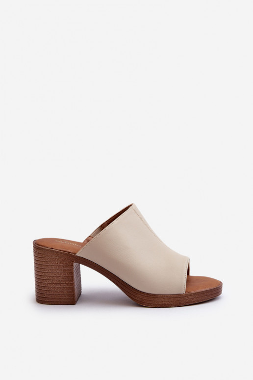 Eleganta stila  sieviešu čības ar papēdi smilšu krāsas Varnila