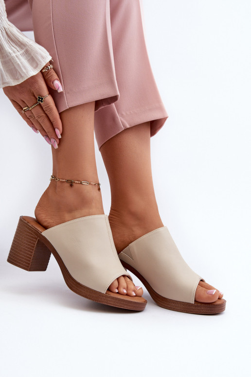 Eleganta stila  sieviešu čības ar papēdi smilšu krāsas Varnila