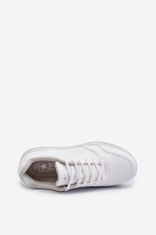 Sneakers modeļa apavi no eko ādas baltas krāsas Radikalle