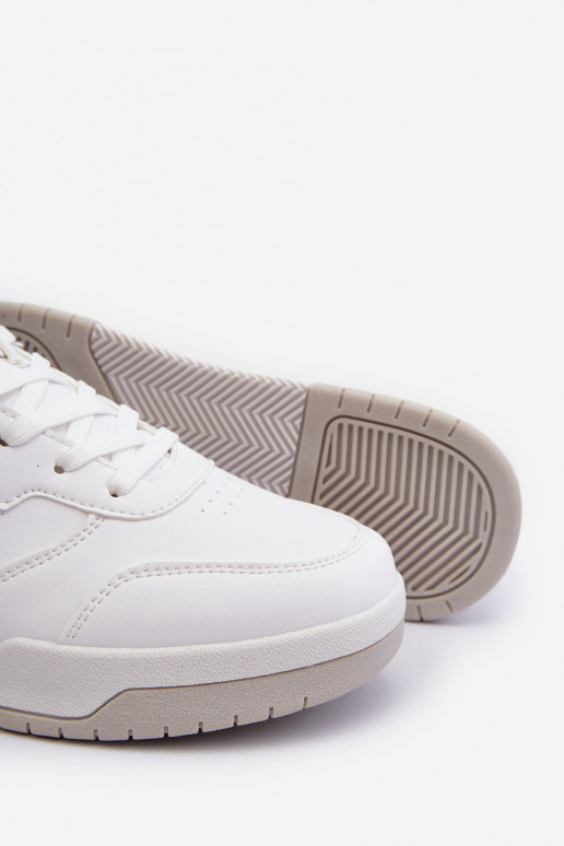 Sneakers modeļa apavi no eko ādas baltas krāsas Radikalle
