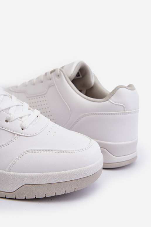 Sneakers modeļa apavi no eko ādas baltas krāsas Radikalle