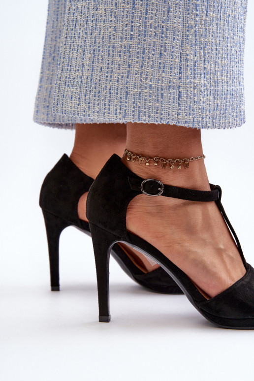 Sieviešu basenes ar papēdi Z u Melns Obdaria