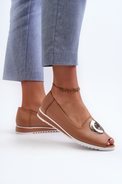 Kurpes  ar ornamentiem Eko   smilšu krāsas Biolita