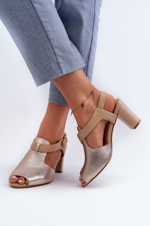 Sieviešu basenes no eko ādas Zelta krāsas Queenmarie