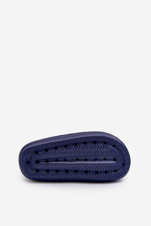  Vieglas čības uz pirksta sandales ar lipīgām aizdarēm ProWater PRO-24-05-01K tumši zilas krāsas