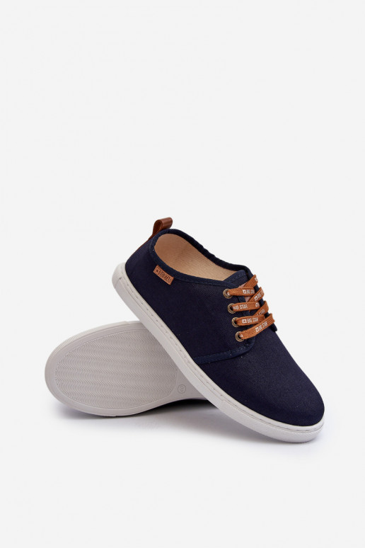 Sporta apavi Vīriešu brīvā laika apavi Big Star NN176002 Memory Foam System tumši zilas krāsas