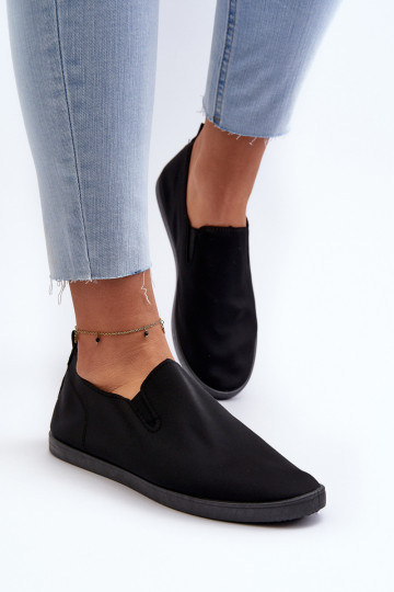 Sporta apavi brīvā laika apavi Slip-On Melns Lovinia