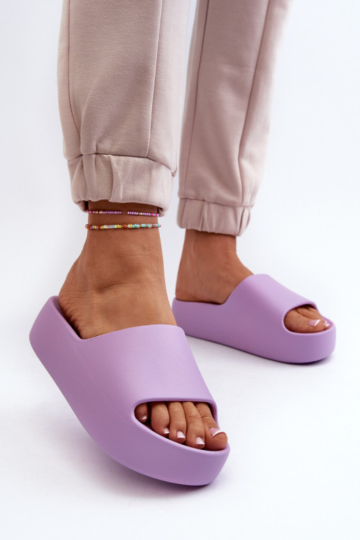  Čības ar masīvu zoli Violeta krāsa Oreithano