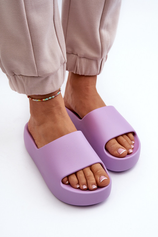  Čības ar masīvu zoli Violeta krāsa Oreithano