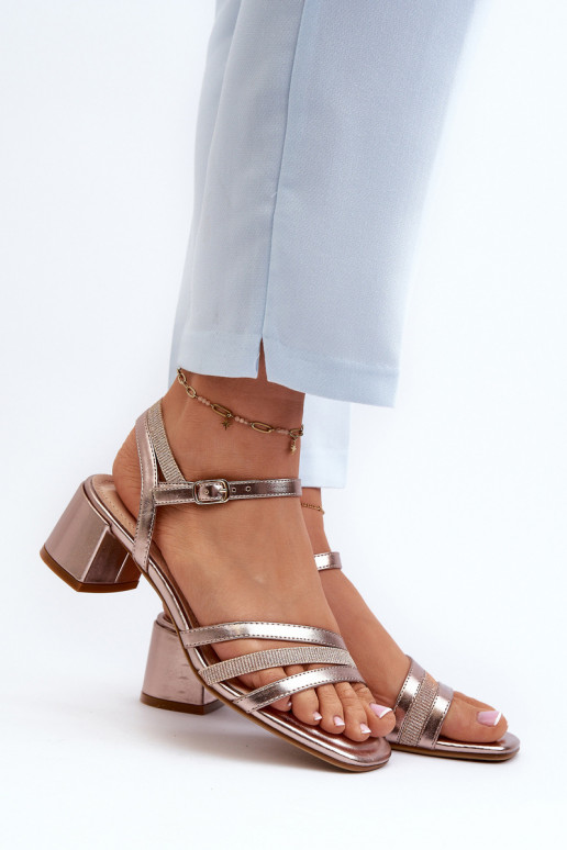 Sieviešu basenes  no eko ādas Sergio Leone SK046 Zelta krāsas