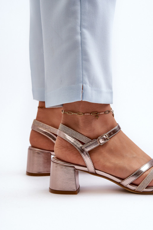 Sieviešu basenes  no eko ādas Sergio Leone SK046 Zelta krāsas