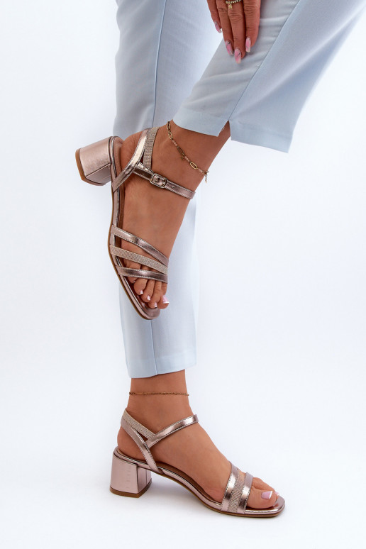 Sieviešu basenes  no eko ādas Sergio Leone SK046 Zelta krāsas