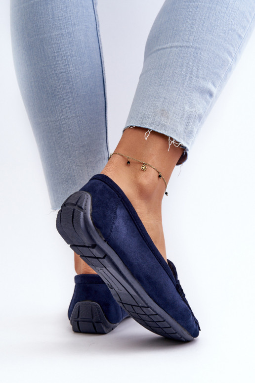   Zamšādas mokasīni tumši zilas krāsas Rabell