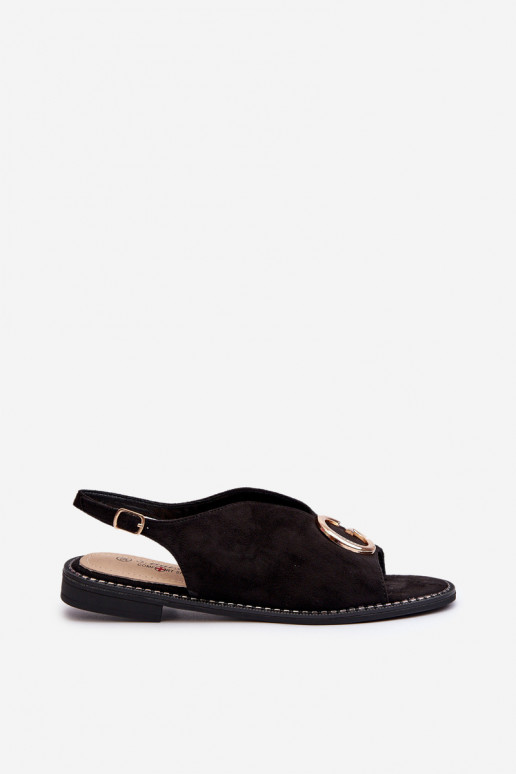 Eleganta stila Sieviešu basenes ar ornamentiem owe S.Barski KV27-058 Melns