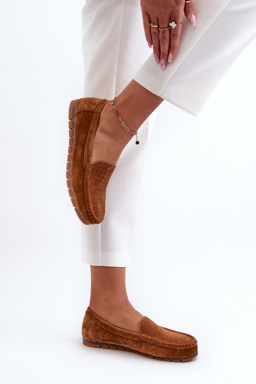 Zamšādas mokasīni  brūnas krāsas S.Barski LR755