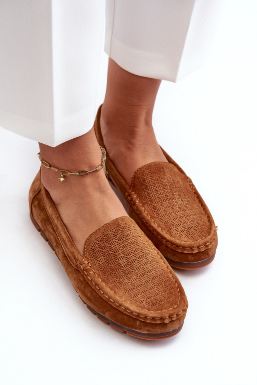 Zamšādas mokasīni  brūnas krāsas S.Barski LR755