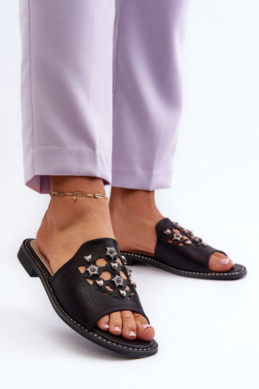 spīdīgs Sieviešu basenes  S.Barski KV27-063 Melns