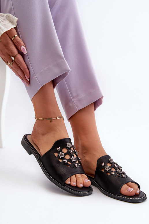 spīdīgs Sieviešu basenes  S.Barski KV27-063 Melns