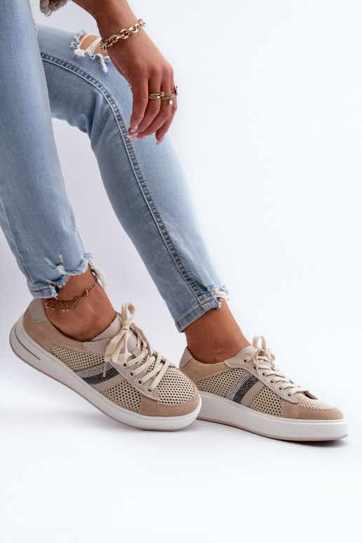 Sneakers modeļa apavi D&A LR110 smilšu krāsas