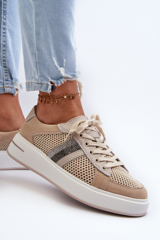 Sneakers modeļa apavi D&A LR110 smilšu krāsas