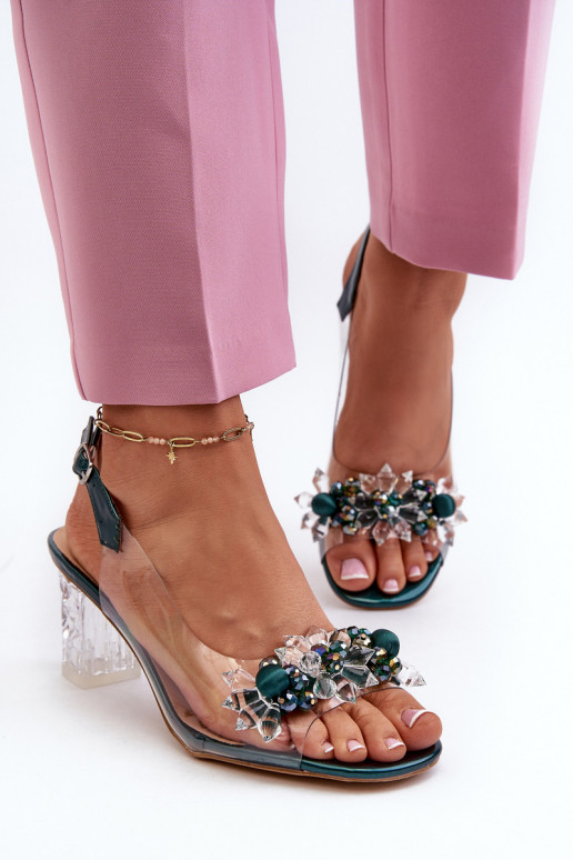 sandales  ar papēdi  Zaļas krāsas D&A MR38-D1