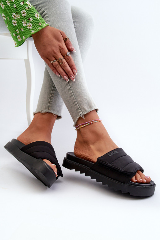  Čības ar platformu Big Star NN274772 Melns