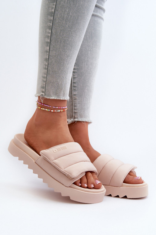  Čības ar platformu Big Star NN274773 smilšu krāsas