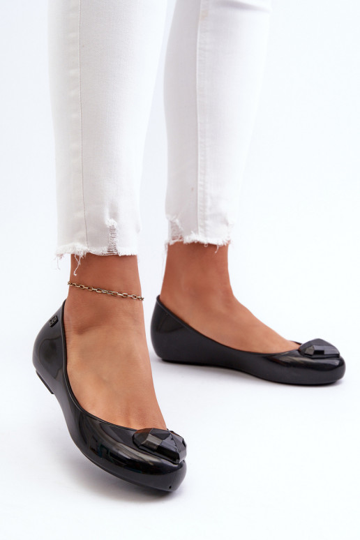 Balerīnas ar sirsniņām  NN285011 Melns   Balerīnas ar sirsniņām  NN285011 Melns