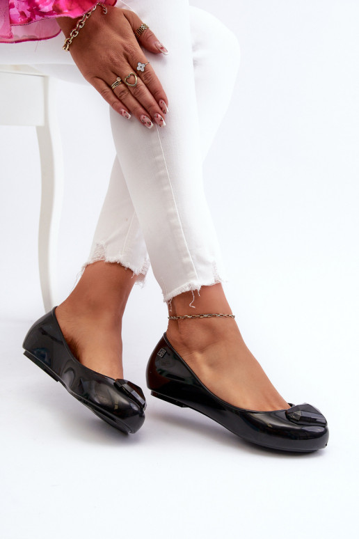 Balerīnas ar sirsniņām  NN285011 Melns   Balerīnas ar sirsniņām  NN285011 Melns