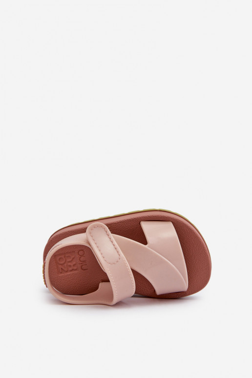 Bērnu sandales ar lipīgām aizdarēm   LL385002 Gaiši sārtas krāsas Bērnu sandales ar lipīgām aizdarēm   LL385002 Gaiši sārtas krāsas