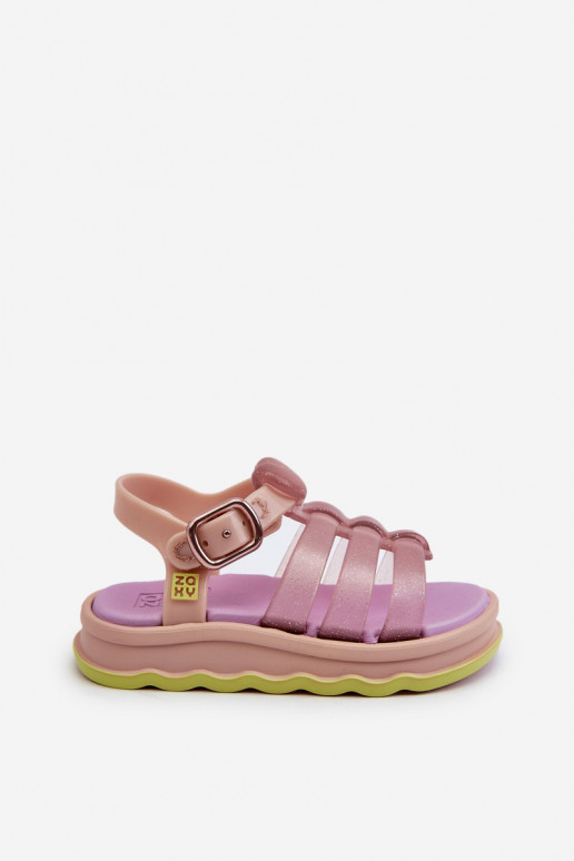 Bērnu sandales ar lipīgām aizdarēm  NN385020 Violeta krāsa  Bērnu sandales ar lipīgām aizdarēm  NN385020 Violeta krāsa