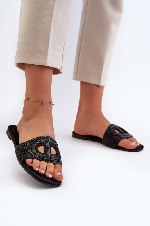 sieviešu čības ar platiem papēžiem Melns Dimrose