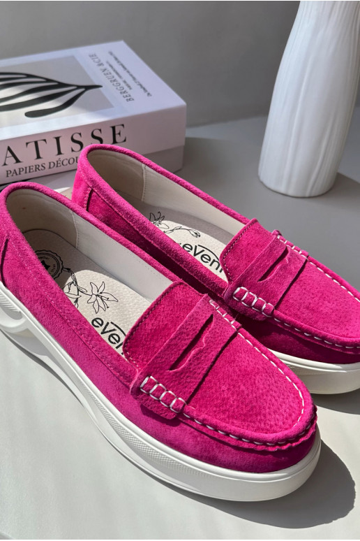 zamšādas  Mokasīni rozā krāsas Filidia