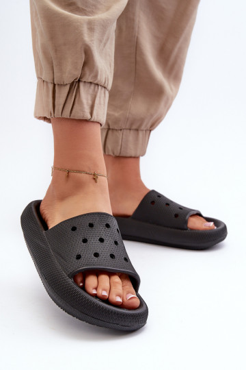 Vieglas čības ar masīvu zoli Melns Beula 2